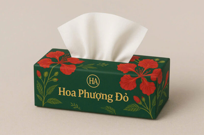Rút gói dài Hoa Phượng Đỏ